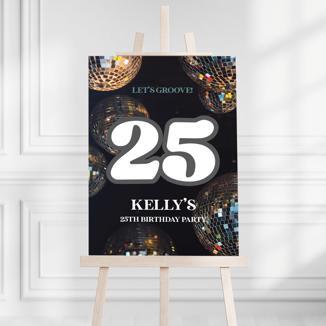 Groovy Birthday Welcome Sign