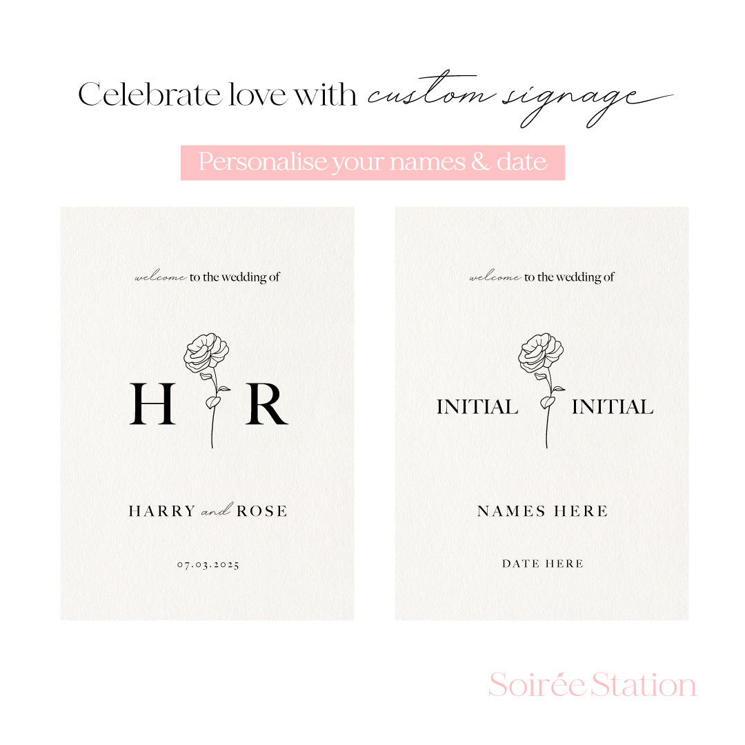 Simple & Elegant Wedding Welcome Sign