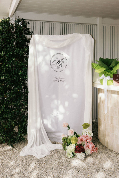 Fabric Welcome Sign