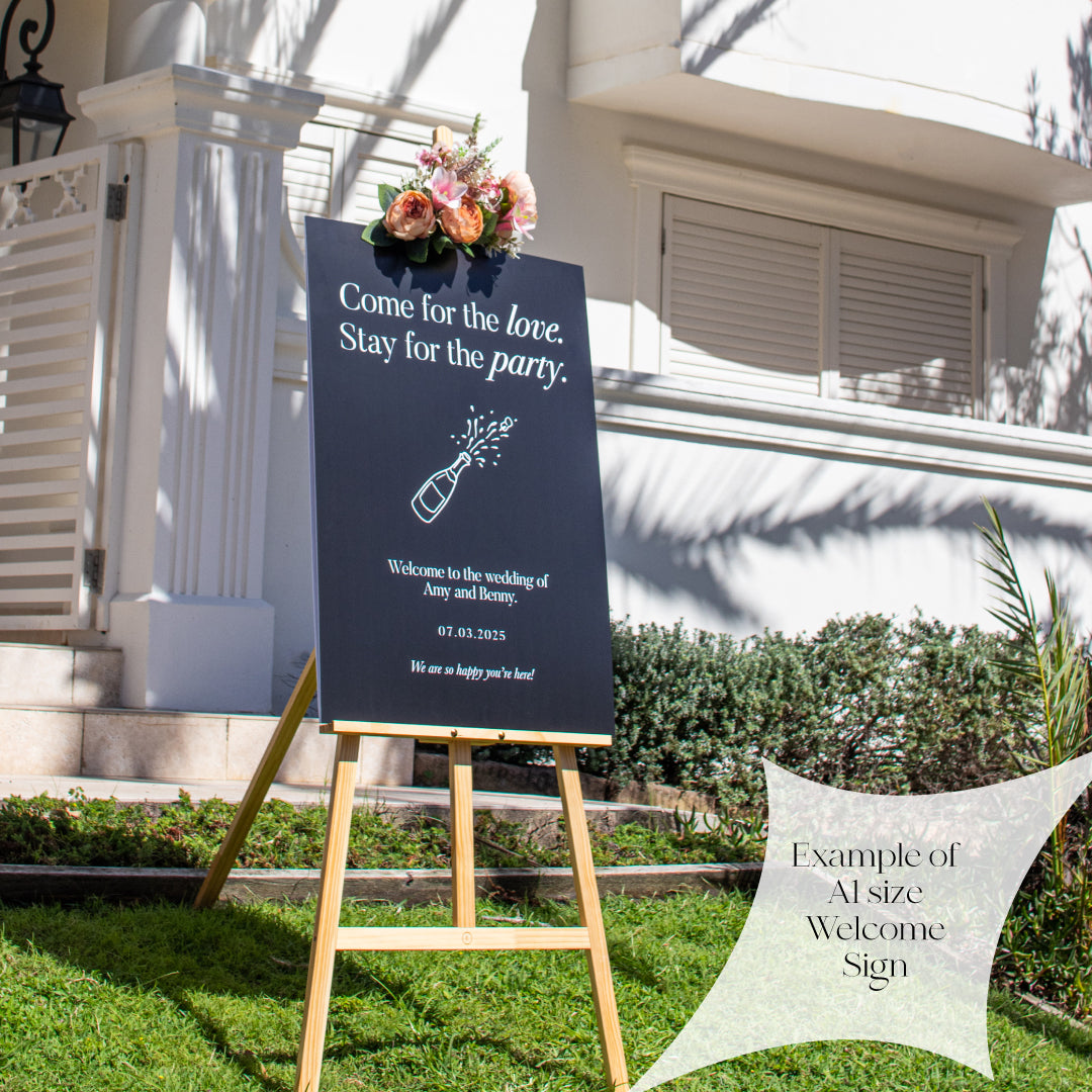 Love & Party Wedding Welcome Sign