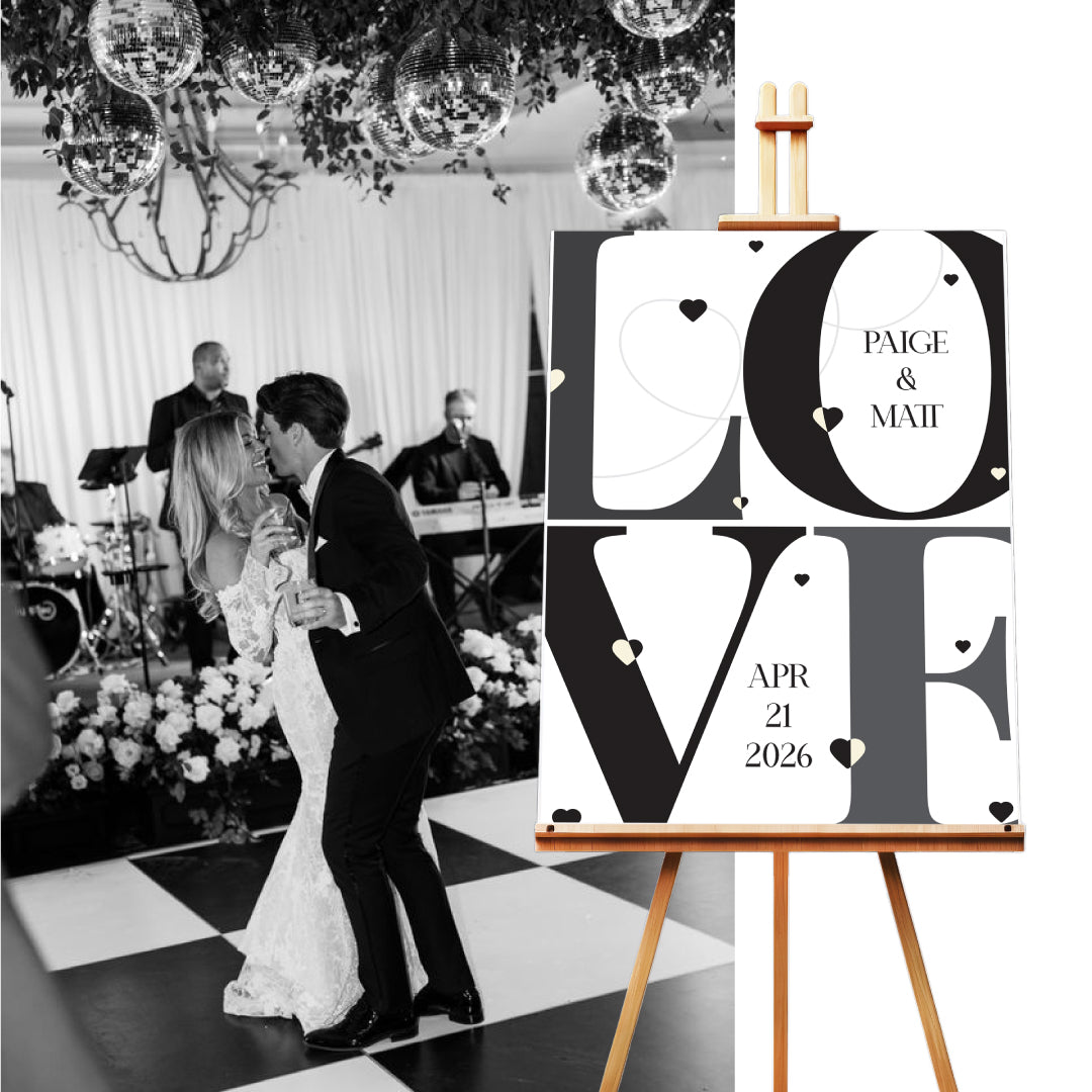 L O V E Wedding Welcome Sign