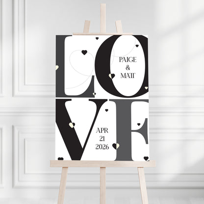 L O V E Wedding Welcome Sign