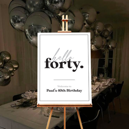 Simple & Clean Birthday Welcome Sign