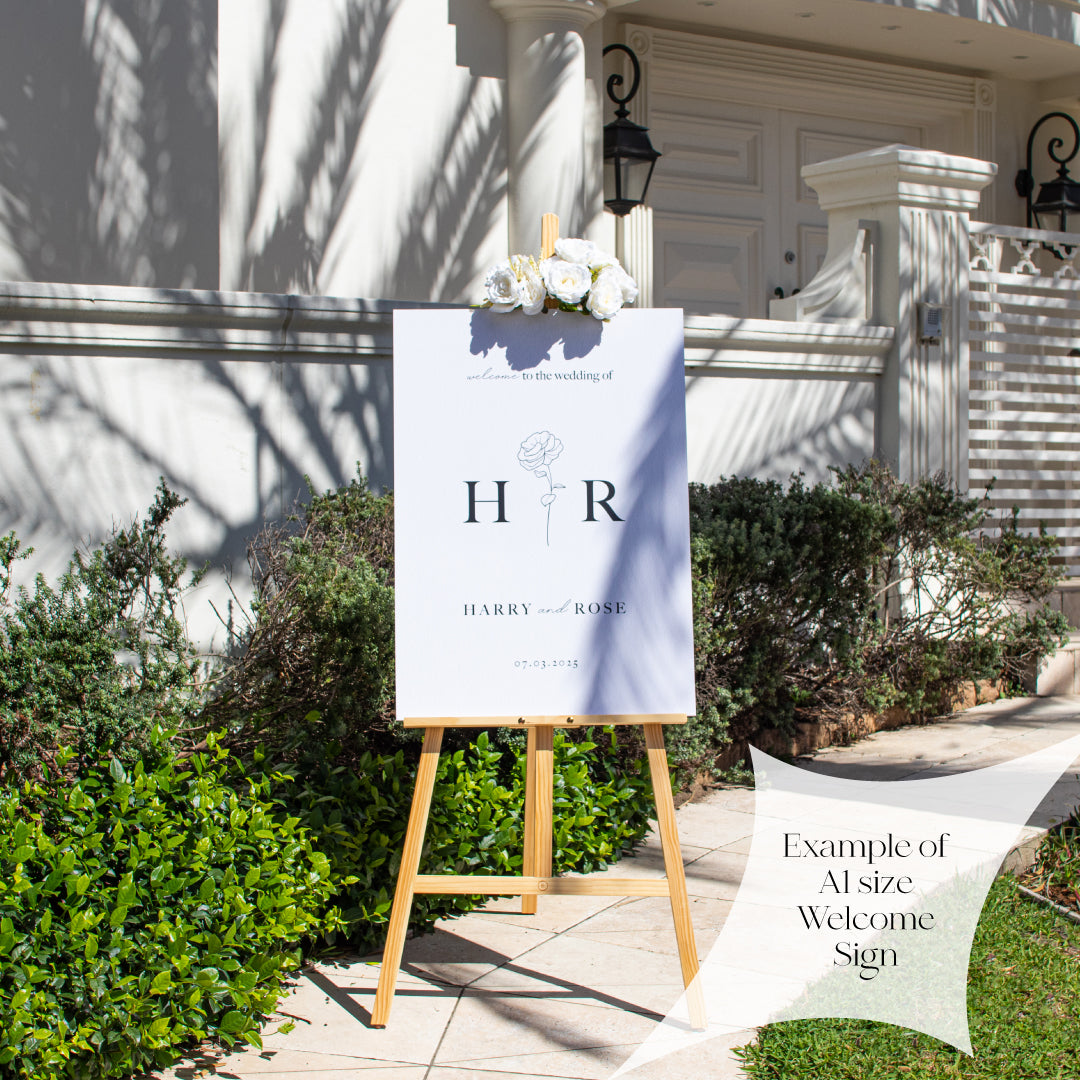 Simple & Elegant Wedding Welcome Sign