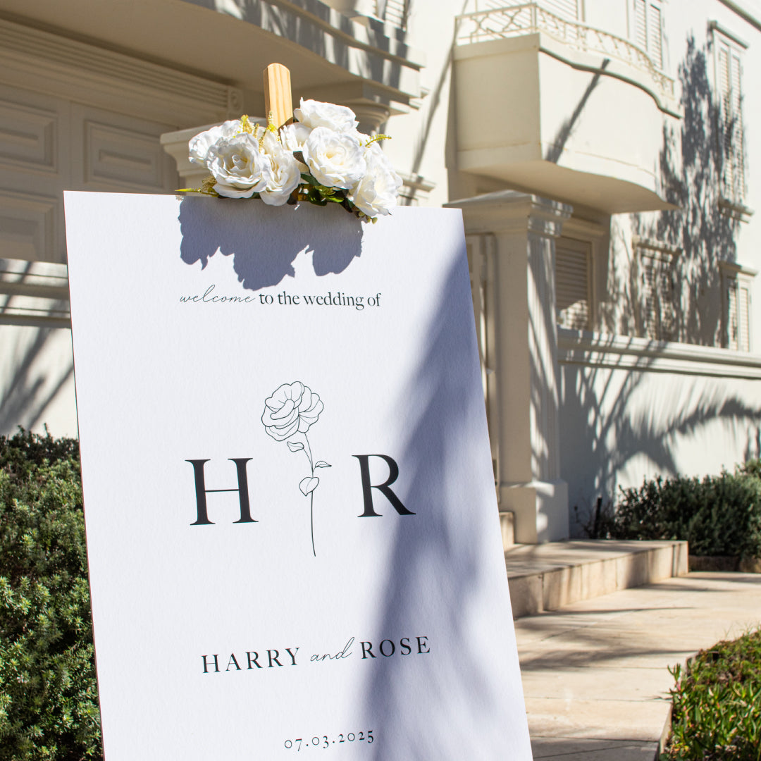 Simple & Elegant Wedding Welcome Sign