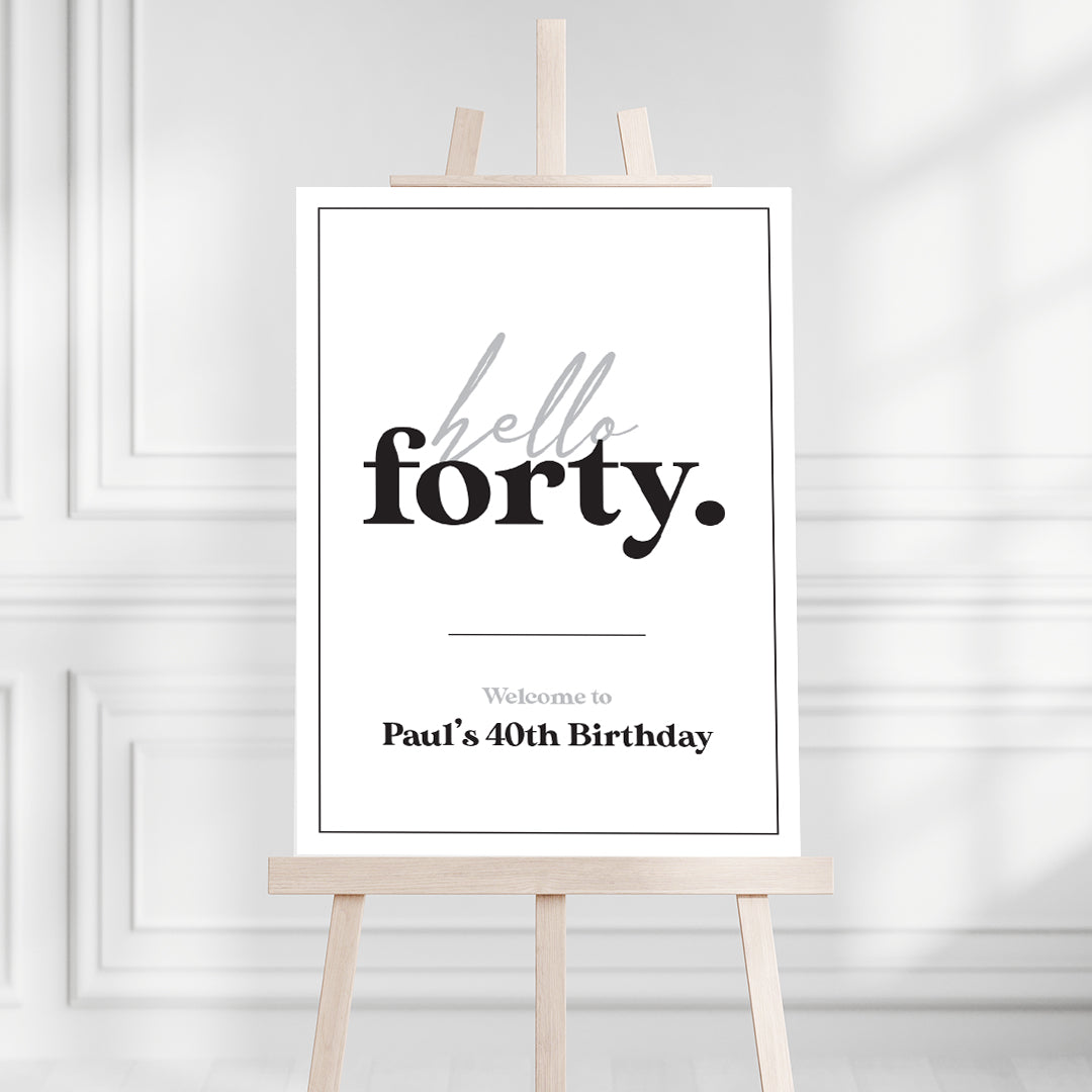 Simple & Clean Birthday Welcome Sign