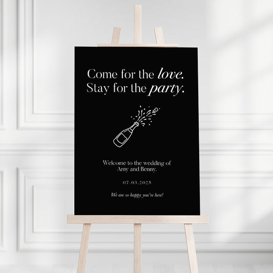 Love & Party Wedding Welcome Sign