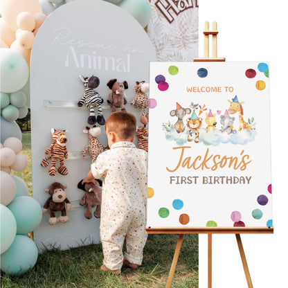 Safari Kids Birthday Welcome Sign